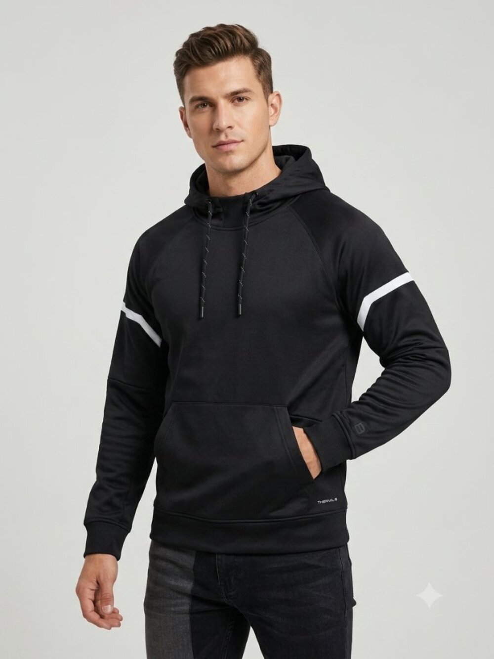 NWT Layer 8 Men's Thermal-8 Pullover Athletic Hoodie - Size M